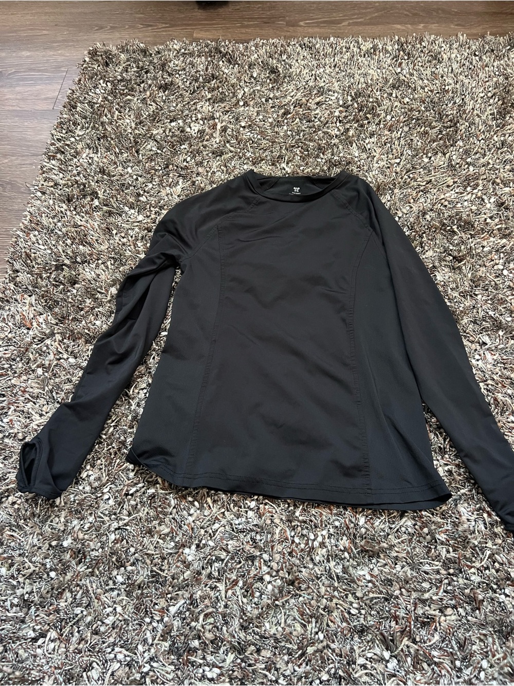 Old Navy Active Black Long Sleeve Workout Top XS Thumbholes